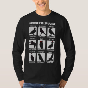 Birds Drone Field Guide They Arent Real Conspirac T-Shirt