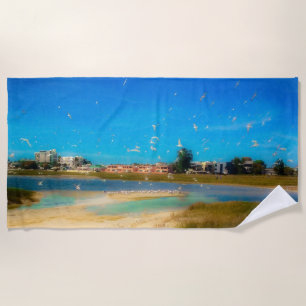 Birds Everywhere Beach Towel