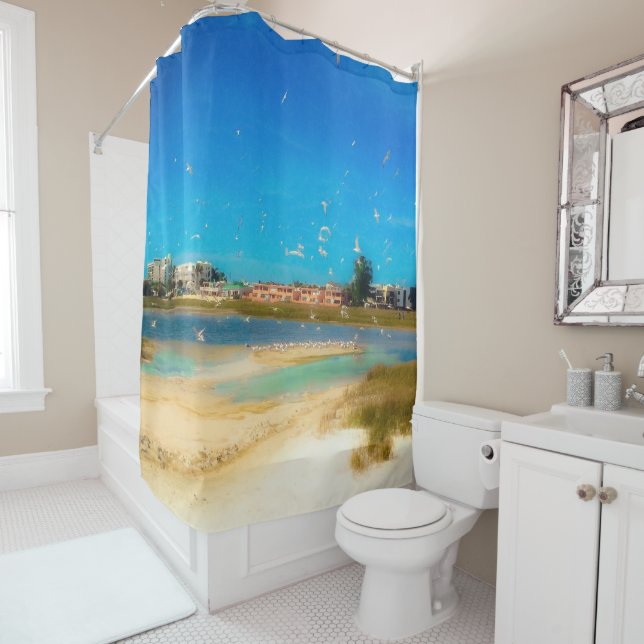 Birds Everywhere Shower Curtain (In Situ)