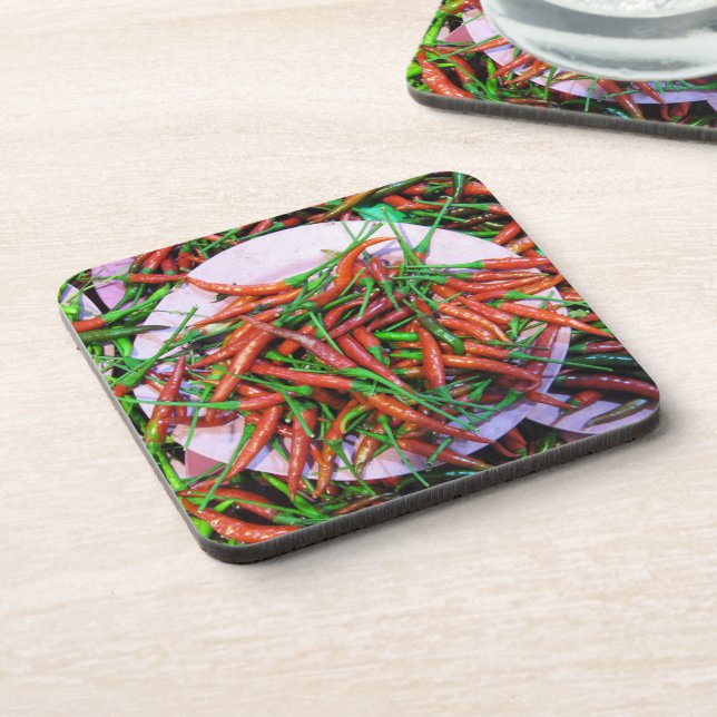 Bird's Eye Chilli Peppers Coaster (Left Side)