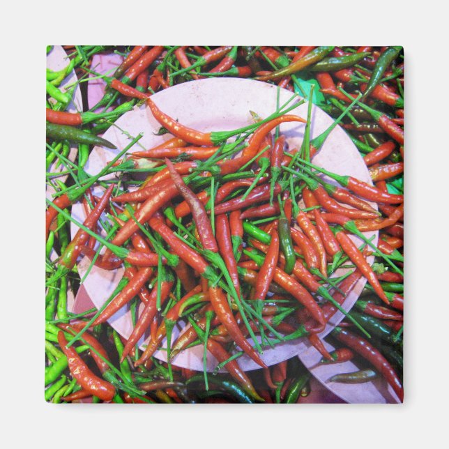 Bird's Eye Chilli Peppers Magnet (Front)