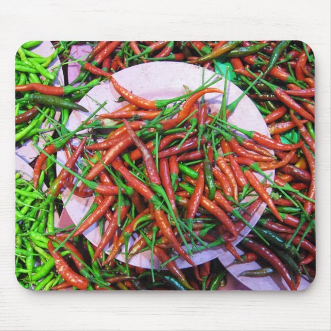 Bird's Eye Chilli Peppers Mouse Mat (Front)