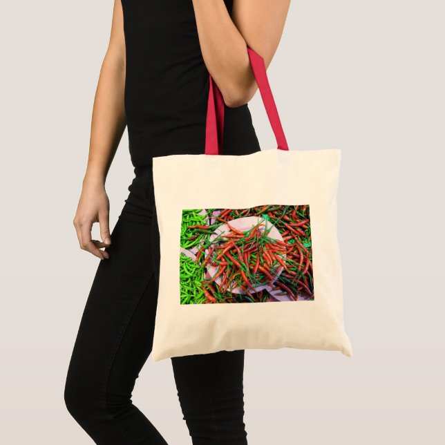 Bird's Eye Chilli Peppers Tote Bag (Front (Product))