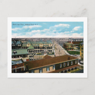 Birds Eye View, Asbury Park, New Jersey Vintage Postcard