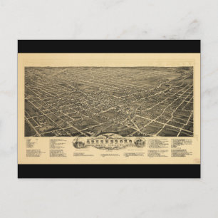 Bird's Eye View Greensboro North Carolina (1891) Postcard