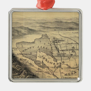 Bird's eye view, Honey Lake Valley Metal Tree Decoration