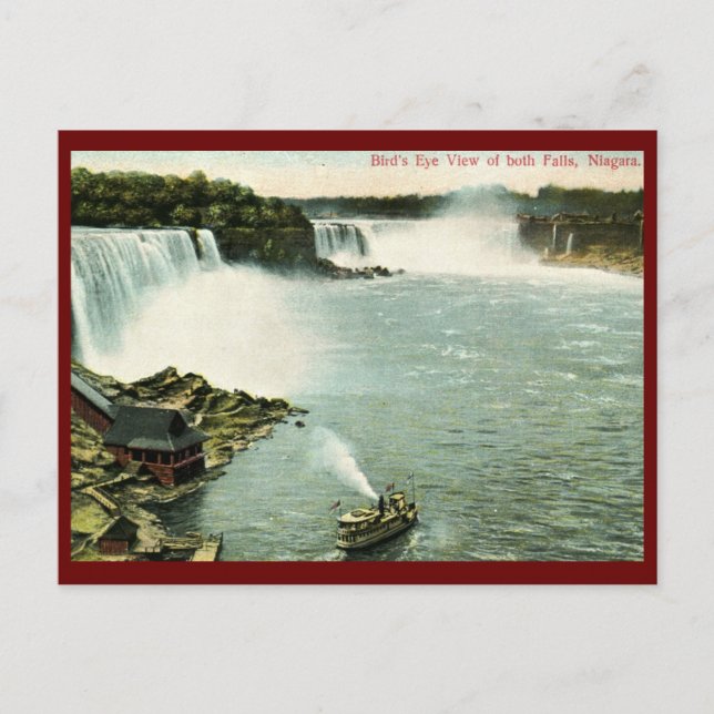Bird's Eye View, Niagara Falls Vintage Postcard (Front)