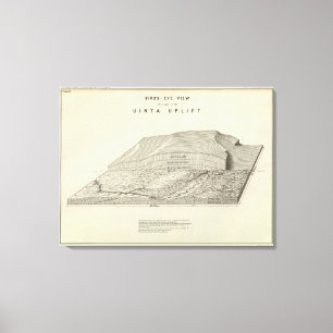 Bird's eye view of a part of the Uinta Uplift Canvas Print