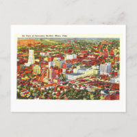 Bird's-Eye View of Akron, Ohio, Vintage Travel