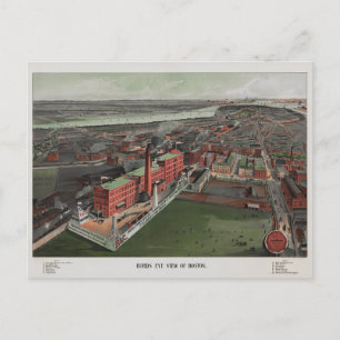 Birds Eye View of Boston Postcard