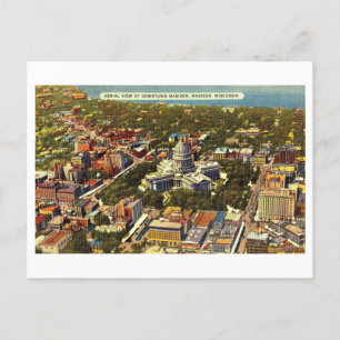 Bird's-Eye View of Capitol in Madison, Wisconsin,  Postcard