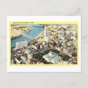 Bird's-Eye View of Columbus, Ohio, Vintage Travel Postcard