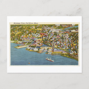 Bird's-Eye View of Fall River Vintage Travel Postcard