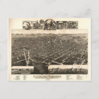 Bird's Eye View of Kalamazoo, Michigan (1883)