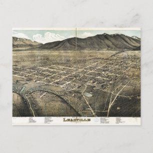 Bird's eye view of Leadville, Colorado (1879) Postcard