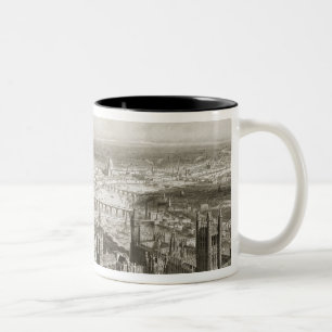 Bird's Eye View of London from Westminster Abbey, Two-Tone Coffee Mug
