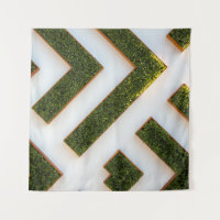 Bird's eye view of maze garden