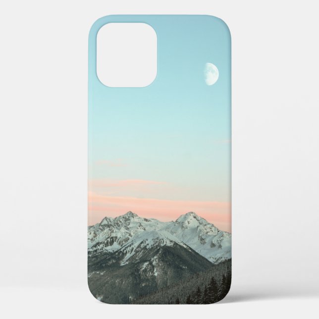 BIRD'S EYE VIEW OF MOUNTAIN PEAKS UNDER BLUE SKY Case-Mate iPhone CASE (Back)