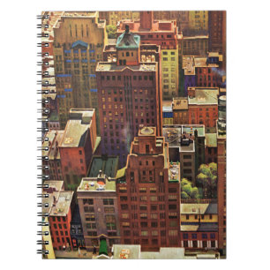 Bird's-Eye View of New York City by John Falter Notebook