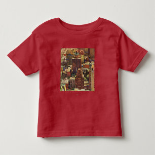 Bird's-Eye View of New York City by John Falter Toddler T-Shirt