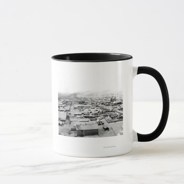 Bird's eye view of Nome, Alaska with Snow Mug (Right)