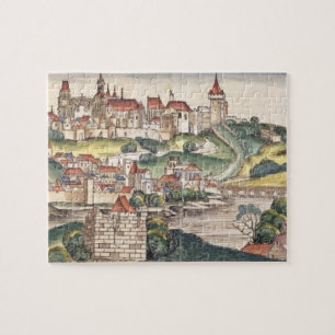Bird's Eye View of Prague from the Nuremberg Chron Jigsaw Puzzle