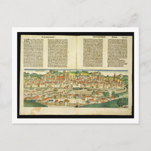 Bird's Eye View of Ratisbon, from the Nuremberg Ch Postcard