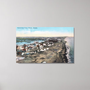 Bird's Eye View of TownNome, AK Canvas Print