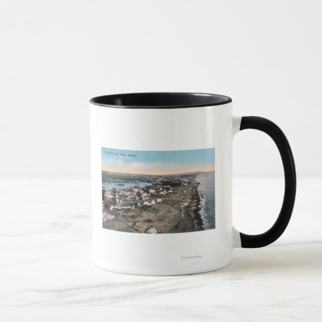 Bird's Eye View of TownNome, AK Mug (Right)