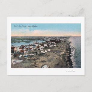 Bird's Eye View of TownNome, AK Postcard