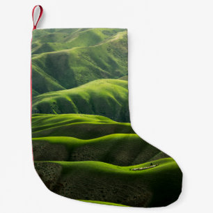 BIRD'S EYE VIEW PHOTOGRAPH OF GREEN MOUNTAINS SMALL CHRISTMAS STOCKING