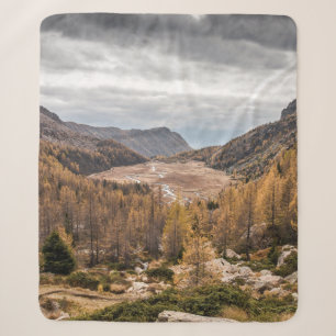 BIRD'S EYE VIEW PHOTOGRAPHY OF TREES NEAR MOUNTAIN SHERPA BLANKET