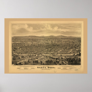 Birds Eye View Santa Rosa Poster