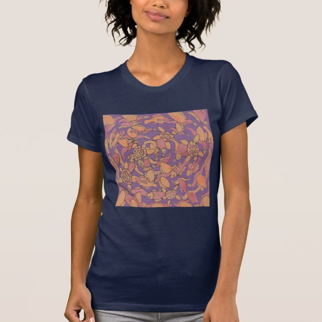 birds, fishes and turtles T-Shirt (Front)