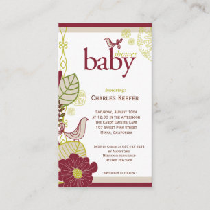 Birds & Flowers Enclosure Card