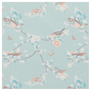 Birds & Flowers Fabric