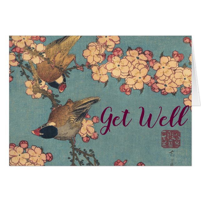 Birds Flowers Hokusai Japanese Art (Front Horizontal)