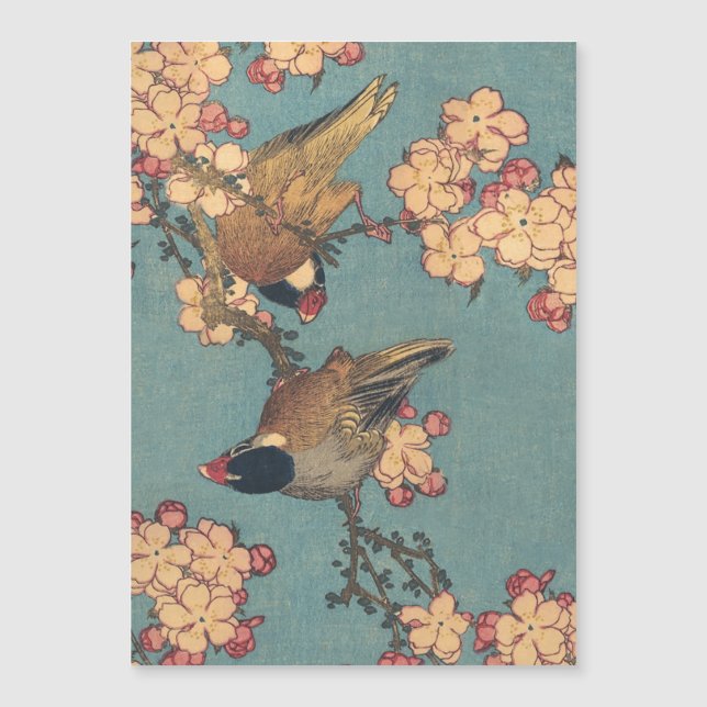 Birds Flowers Hokusai Japanese Art (Front)