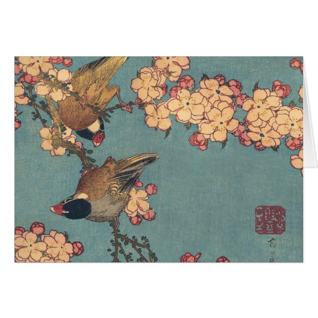 Birds Flowers Hokusai Japanese Art (Front Horizontal)