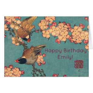 Birds Flowers Hokusai Japanese Art