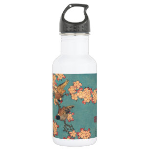 Birds Flowers Hokusai Japanese Art 532 Ml Water Bottle