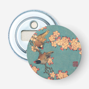 Birds Flowers Hokusai Japanese Art Bottle Opener