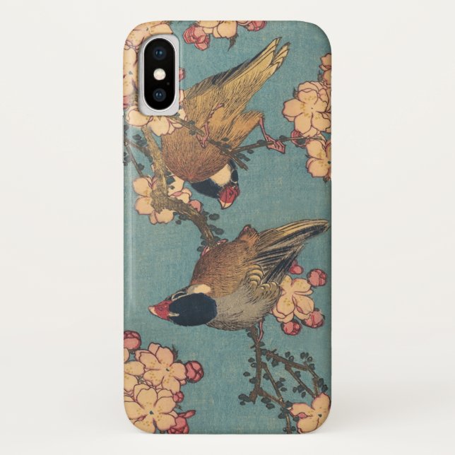 Birds Flowers Hokusai Japanese Art Case-Mate iPhone Case (Back)