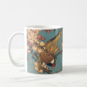 Birds Flowers Hokusai Japanese Art Coffee Mug
