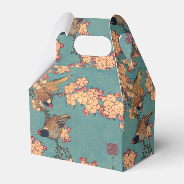 Birds Flowers Hokusai Japanese Art Favour Box (Front Side)