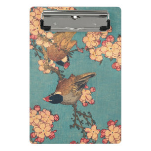 Birds Flowers Hokusai Japanese Art Mini Clipboard