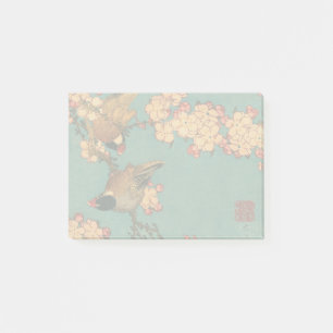 Birds Flowers Hokusai Japanese Art Post-it Notes