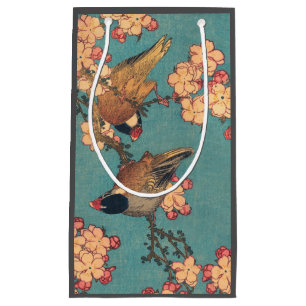 Birds Flowers Hokusai Japanese Art Small Gift Bag