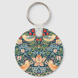 Birds & Flowers Wm Morris Art Key Ring