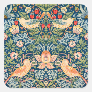 Birds & Flowers Wm Morris  Square Sticker